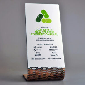 APPITA 2021 Bespoke White MDF Sustainable Award by Etchcraft